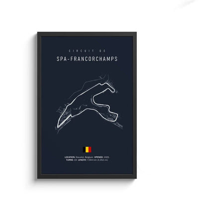 F1 International Track Circuit - Black Single Piece Wall Art
