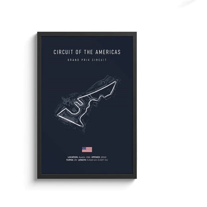 F1 International Track Circuit - Black Single Piece Wall Art