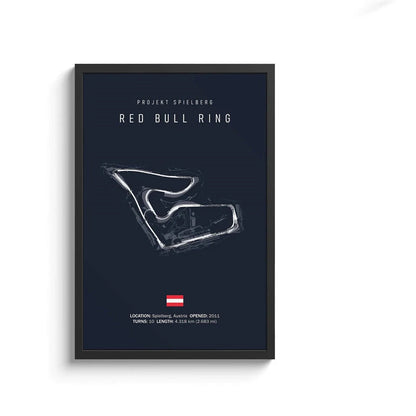 F1 International Track Circuit - Black Single Piece Wall Art