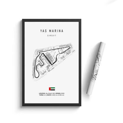 F1 International Track Circuit - White Single Piece Wall Art