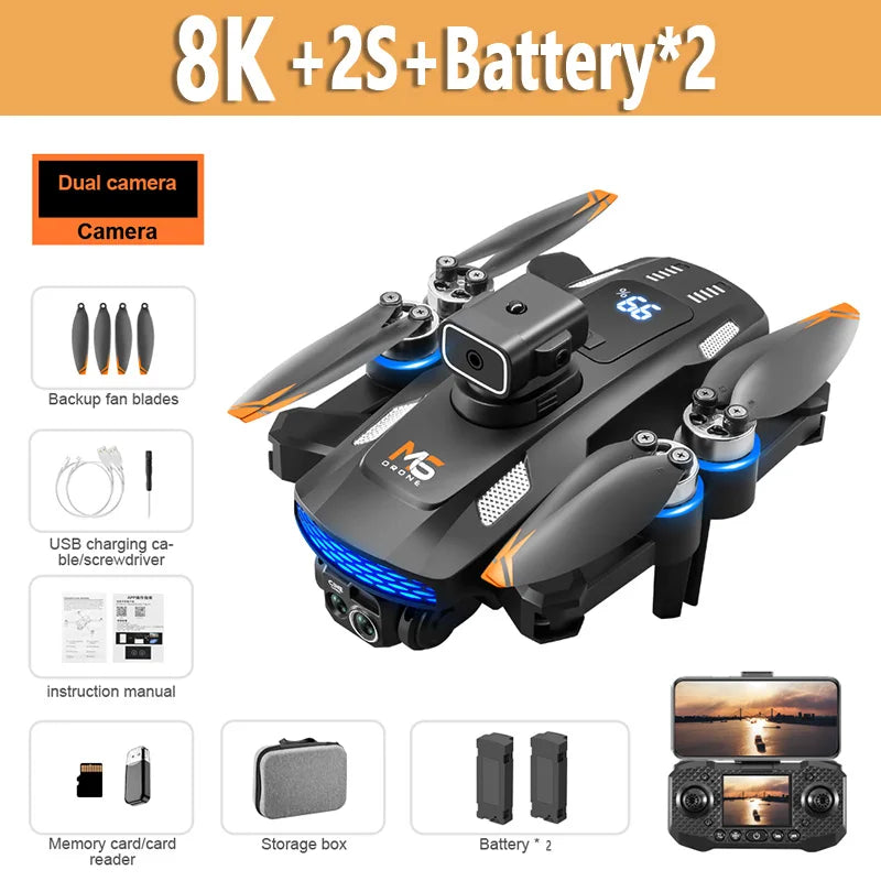 Quadcoptor Drone with HD 8K Dual Cameras